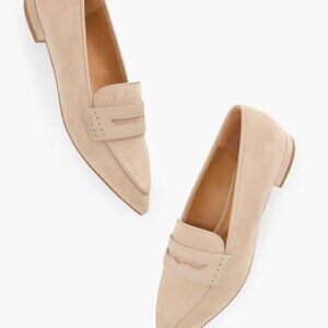 100% leather Scarlet Pointed Toe Suede Loafers